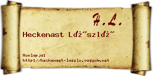 Heckenast László névjegykártya