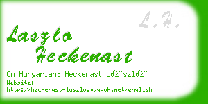 laszlo heckenast business card